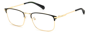 Premium Men Polaroid Eyeglasses: PLD D440/G - Black Gold - SpecSMART Eye Clinic (Diagonal View)